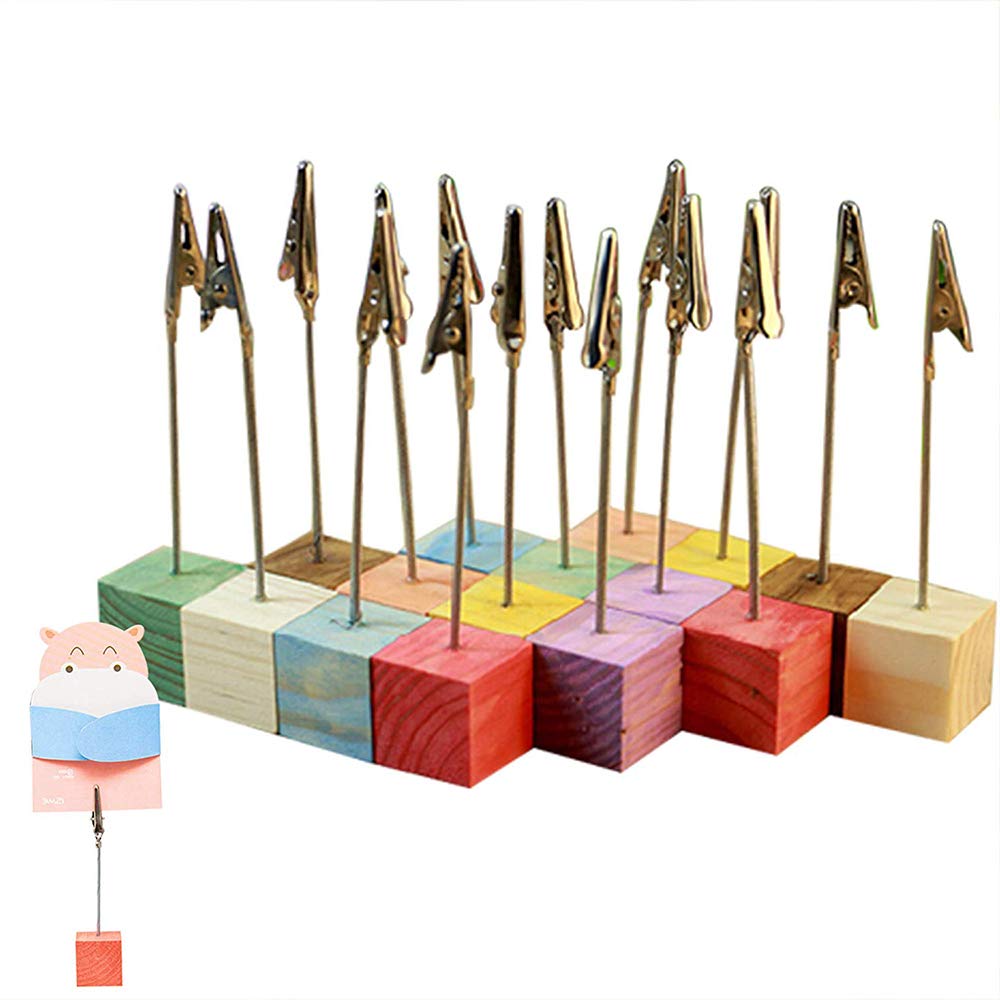 Amazon | 木製 写真 メモ クリップ メモスタンド フォトカード